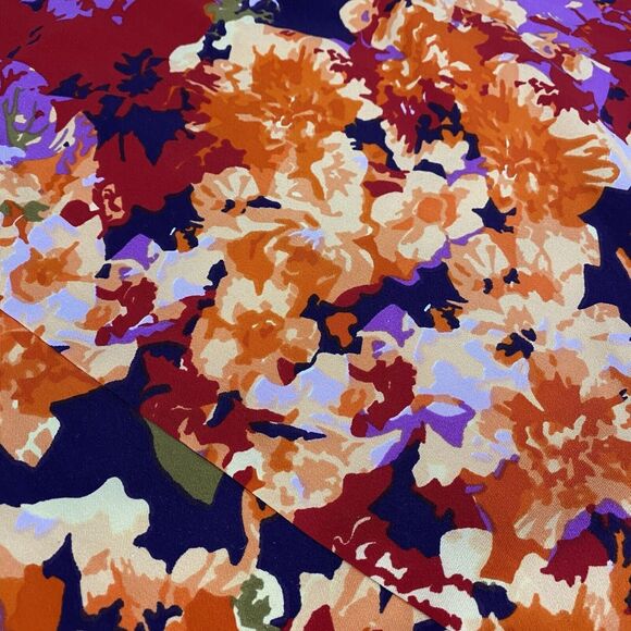 Maggie Barnes Dress Womens 18W Orange Floral Career Officecore Corpcore Church - Picture 13 of 14